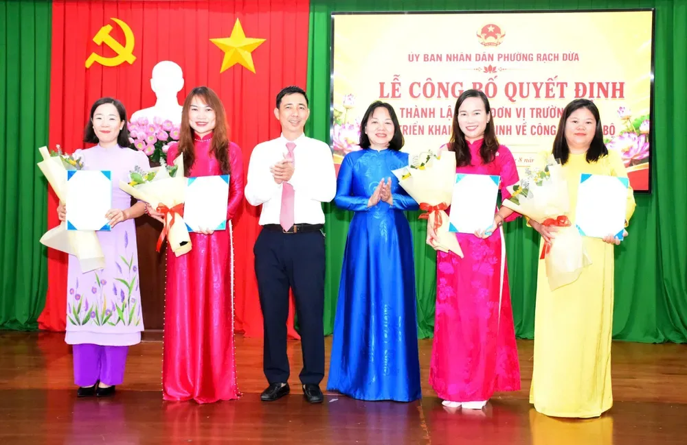 Phường Rạch Dừa thành lập 2 trường mầm non trên cơ sở sáp nhập các trường hiện hữu.