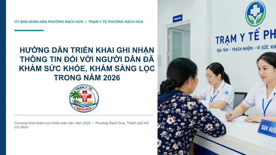 Hướng dẫn ghi nhận thông tin đối với người dân đã khám sức khỏe, khám sàng lọc năm 2026